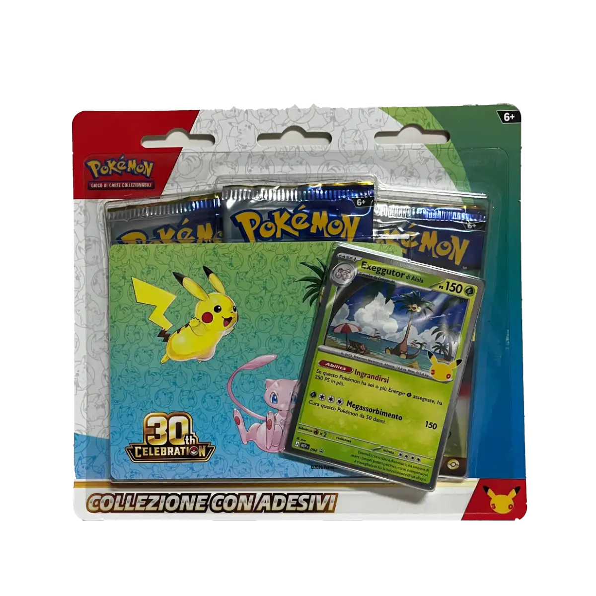 Collezione con adesivi 30th anniversario Exeggutor di alola