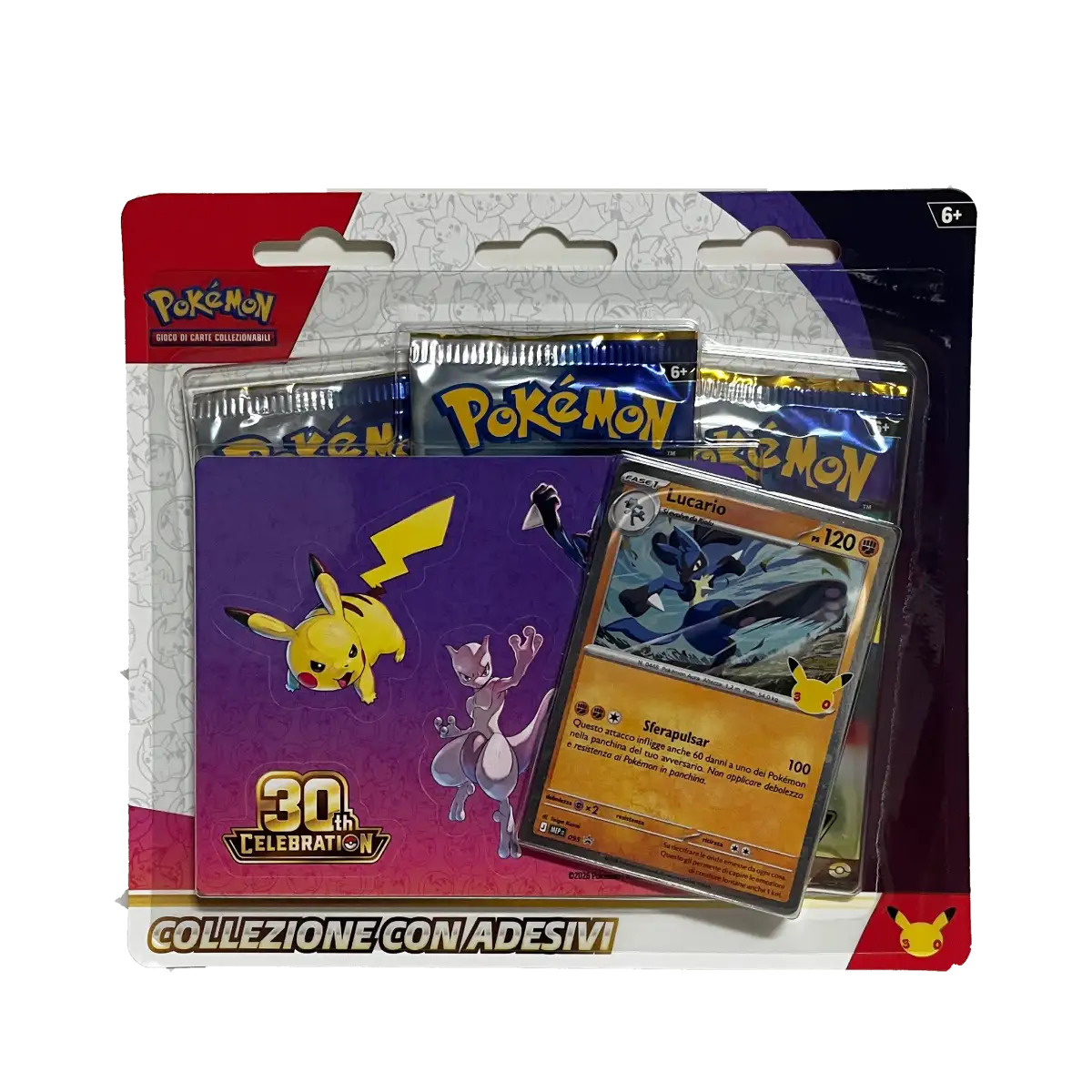 Collezione con adesivi 30th anniversario Lucario