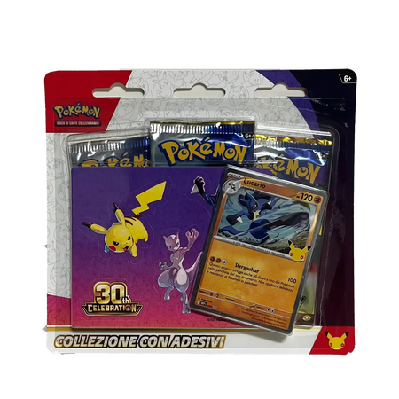 Collezione con adesivi 30th anniversario Lucario