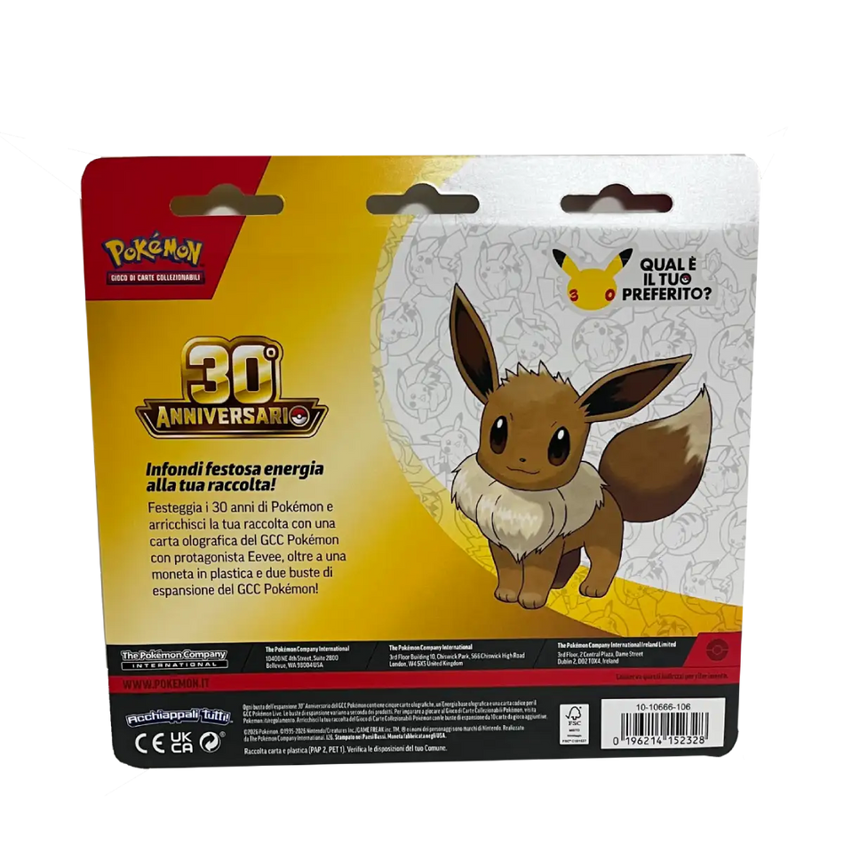 Collezione con Moneta 30th anniversario Pikachu