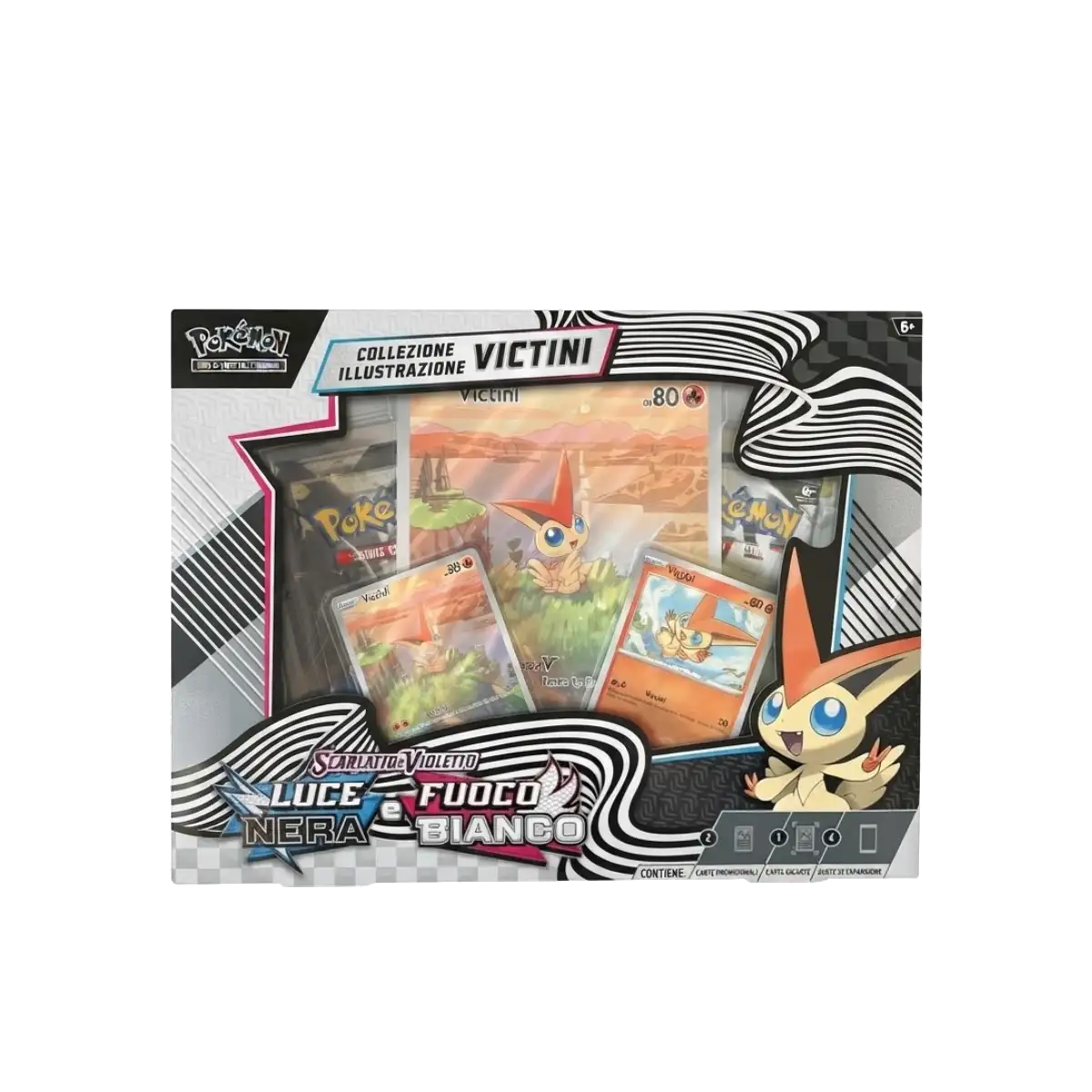 Collezione illustrazione Victini Luce Nera e Fuoco Bianco